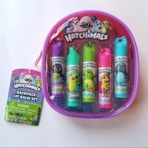 Hatchimals backpack lip balms set